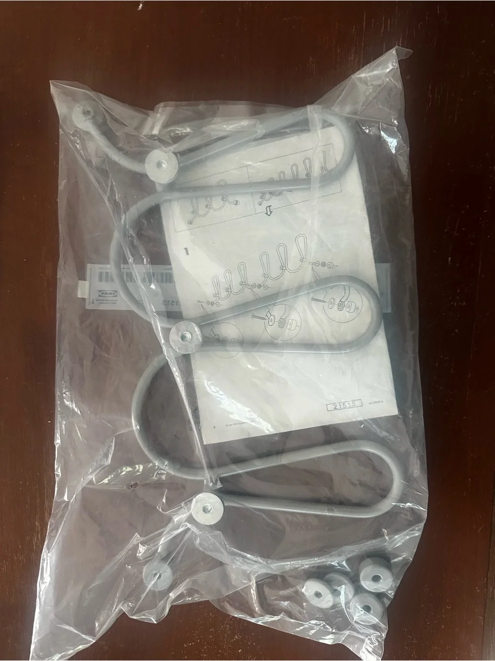 IKEA LOGGA Silver Wall Hook Rack